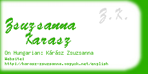 zsuzsanna karasz business card